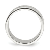 Sterling Silver 7mm Flat with Rope Edge Size 5 Band